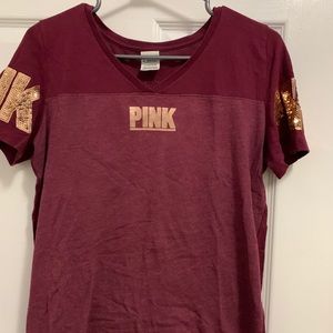 Pink sequinned tshirt